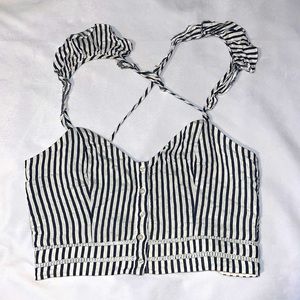 H&M Ruffle Striped crop tank, 6
